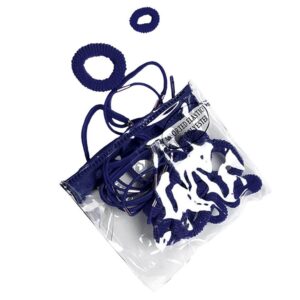 Pack of Dark Navy Blue Ponio Hairband Bags