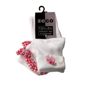 Gingham Socks – White/Red